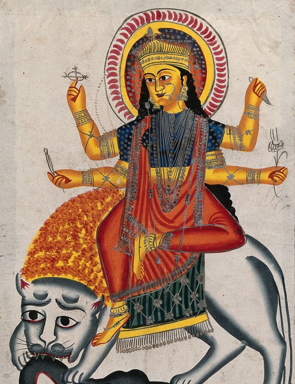 दुर्गा माँ — एक पारंपरिक भक्ति चित्र