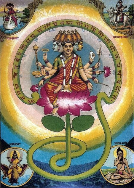गायत्री माता — एक पारंपरिक भक्ति चित्र